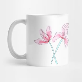 Watercolor, flowers, floral, flower, art decoration, sketch. Illustration hand drawn modern Mug